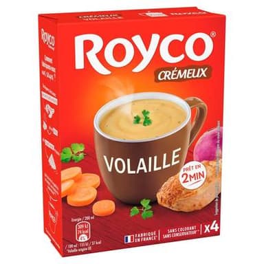 Royco Crème de volaille - 4 sachets instantanée, 57g