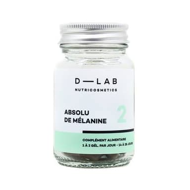 D-Lab Absolu de mélanine- Pigmente & intensifie le bronzage - Compléments Alimentaires, 47g
