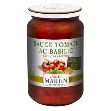 Jean Martin de Provence Sauce Tomate Basilic, 350g