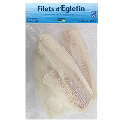 Filet d'Eglefin MSC pêché en Ocean Atlantique Nord Est, 600g