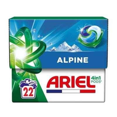 Ariel Lessive Capsules 4in1 Pods Alpine, 22 capsules