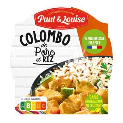 Paul & Louise Colombo de Porc et son riz, 300g