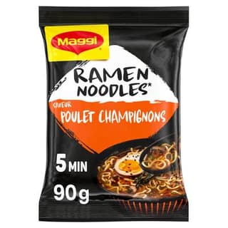 Maggi Nouilles instantanées Ramen Noodles Saveur Poulet Champignons en sachet, 90g