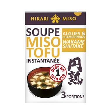 Hikari Miso Soupe miso tofu instantanée, 60g