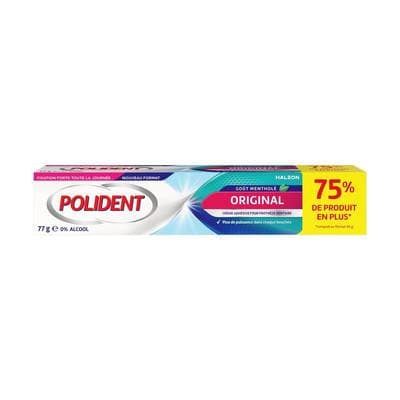 Polident Crème Fixante Dentaire Goût Menthe, 77g