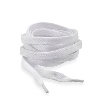De Clermont Lacets plat blanc, 130 cm 2 paires
