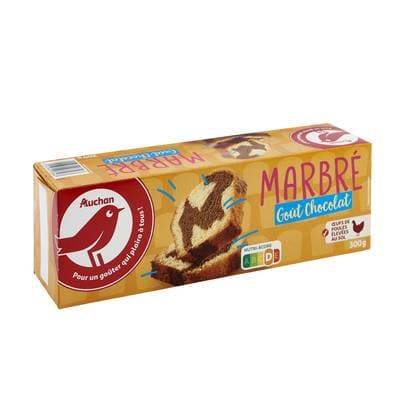Auchan Gâteau marbré goût chocolat, 300g