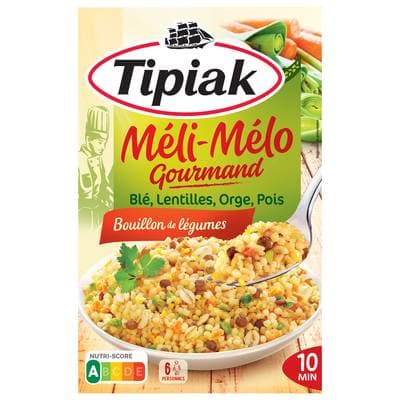 Tipiak Méli Mélo Céréales et Légumes Secs, 2x165g