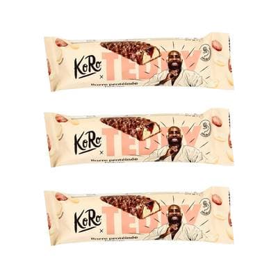 Koro Barre Proteinée au Beurre de Cacachuètes - Teddy Riner, Lot de 3x55g