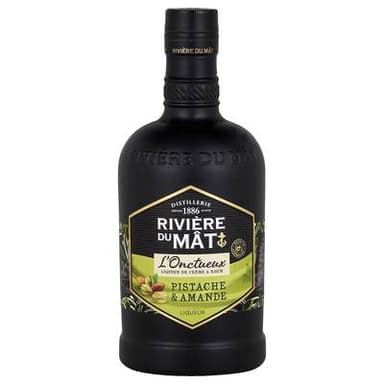 Rivière du Mat Liqueur de crème pistache et amande au rhum 17°, 70cl