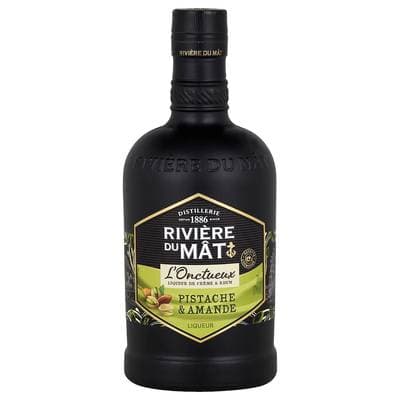 Rivière du Mat Liqueur de crème pistache et amande au rhum 17°, 70cl