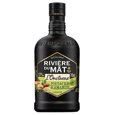 Rivière du Mat Liqueur de crème pistache et amande au rhum 17°, 70cl