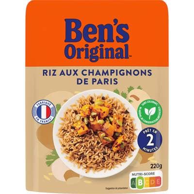 Ben's Original Riz Micro-Onde Express aux Champignons de Paris, 220g