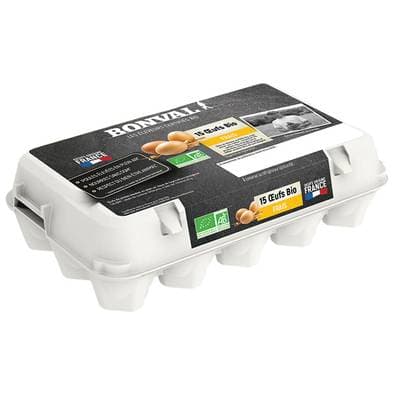 Bonval Oeufs bio, 15 oeufs