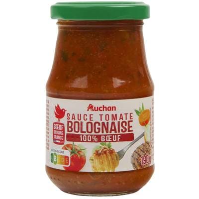 Auchan Sauce bolognaise origine France en bocal, 190g