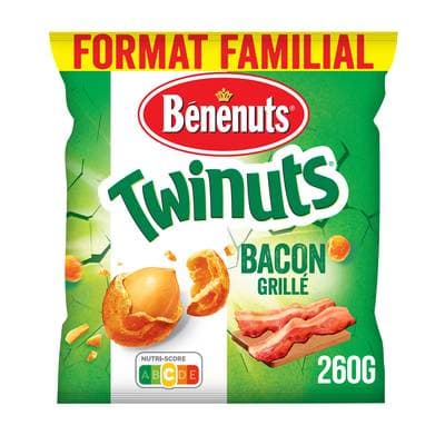 Benenuts Cacahuètes goût bacon Twinuts, 260g