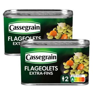 Cassegrain Flageolets préparés extra-fins, Lot de 2x265g