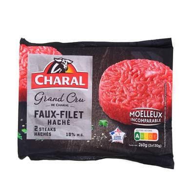 Charal Steaks Hachés de Faux Filet 10%MG Grand Cru, 2x130g