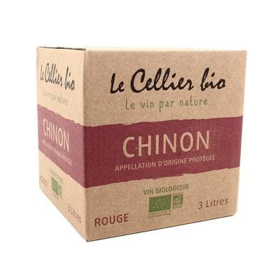 Chinon rouge AOP Le Cellier Bio 13°, Bag in box 3L