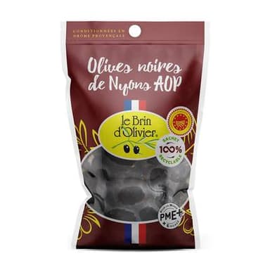 Le Brin d'Olivier Olives Noires de Nyons AOP, 150g