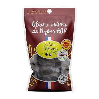 Le Brin d'Olivier Olives Noires de Nyons AOP, 150g
