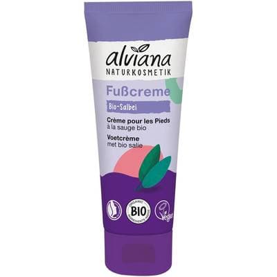 Alviana Crème pour les pieds à la sauge Bio, 75ml