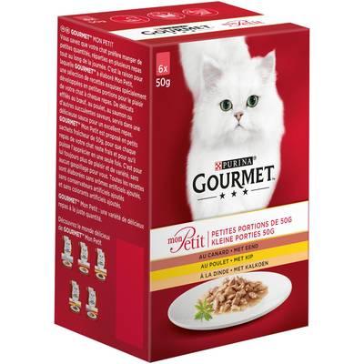 Purina - Gourmet Mon Petit - Sachets Sélection à la Volaille (Dinde, Canard et Poulet) pour chat