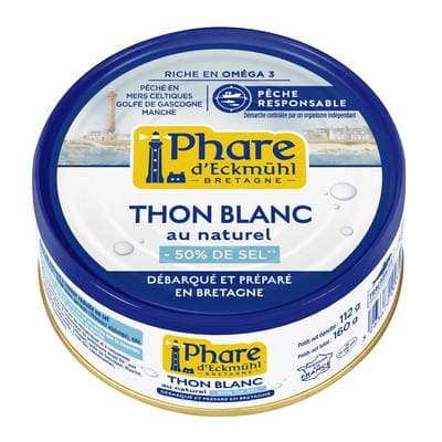 Phare d'Eckmuhl Thon blanc réduit en sel Pêche responsable, 112G