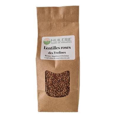 Huilerie Plaine de Versailles Lentilles roses cultivées dans les Yvelines, 500g