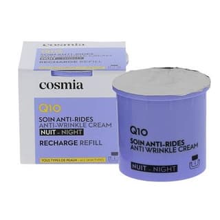 COSMIA Crème de nuit visage anti-rides Q10 recharge, 50ml