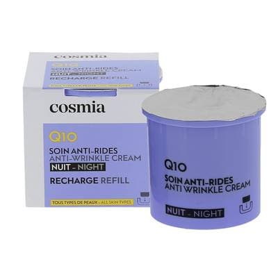 COSMIA Crème de nuit visage anti-rides Q10 recharge, 50ml