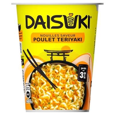 Daisuki Nouilles Instantanées Poulet Teriyaki en cup, 60g