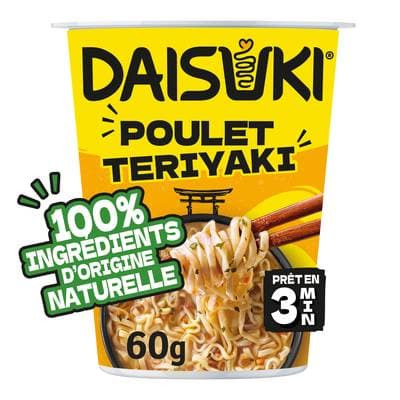 Daisuki Nouilles Instantanées Poulet Teriyaki Ramen en cup, 60g