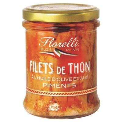 Florelli Filets de Thon à l'Huile d'Olive et aux Piments, 140g