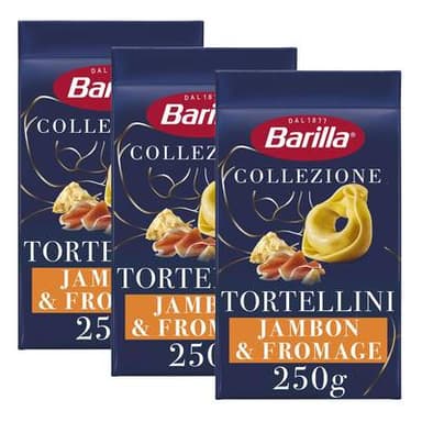 Barilla Collezione Tortellini jambon fromage, Lot de 3x250g
