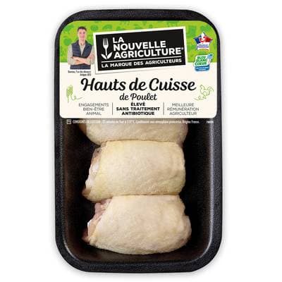 La Nouvelle Agriculture Hauts de Cuisse de Poulet Bleu Blanc Coeur, 4x125g