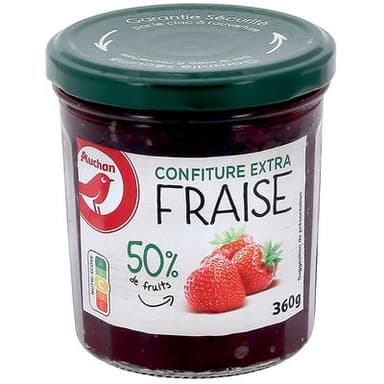 Auchan Confiture extra de fraises, 360g