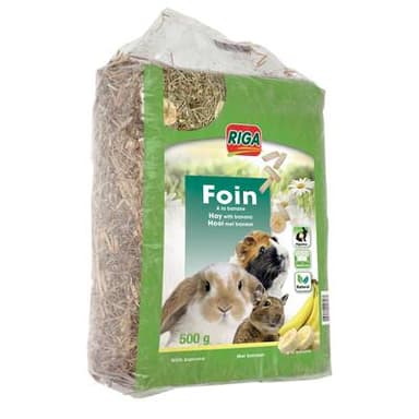 Riga Foin à la banane pour rongeur, 500g