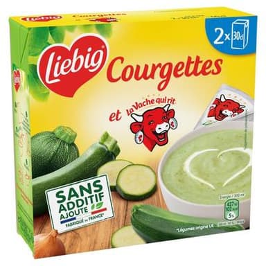 Liebig Soupe Courgettes Vache qui Rit, 2x30cl