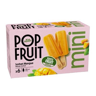 Pop' Fruit Bâtonnet 100% fruit mangue, 6x35g