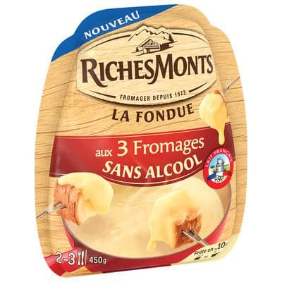 Richesmonts La fondue aux 3 fromages et Sans Alcool, 450g