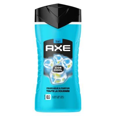 Axe Gel Douche Homme Ice Cool 5-en-1 Fraîcheur & Parfum 24h, 250ml