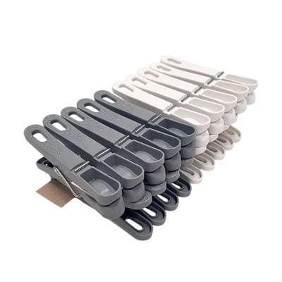 Ménatex Pinces à linge bimatière, 12 pièces
