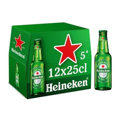 Heineken Bière blonde 5°, 12x25cl