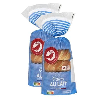 Auchan Pains au Lait, Lot de 2x350g