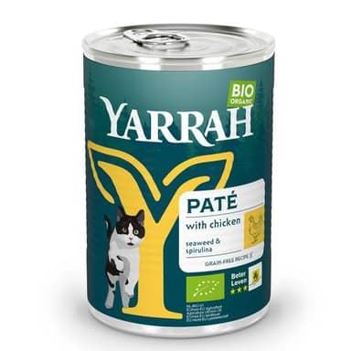 Yarrah Paté bio au poulet pour chat adulte, 400g
