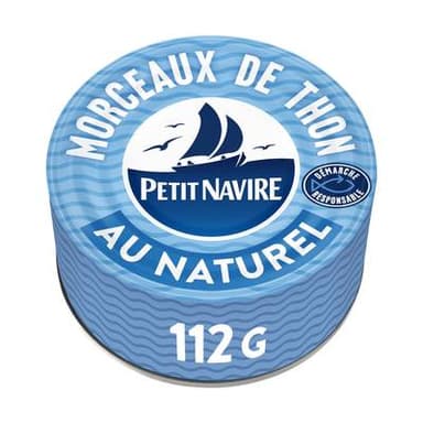 Petit Navire Morceaux de Thon au Naturel, 112g