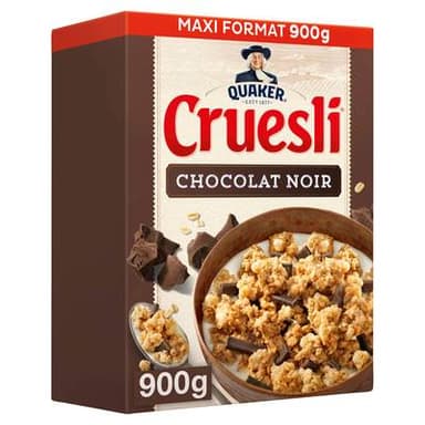 Quaker Cruesli Céréales Chocolat Noir, 900g