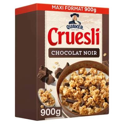 Quaker Cruesli Céréales Chocolat Noir, 900g