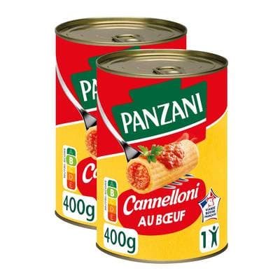 Panzani Cannelloni pur Boeuf, Lot de 2x400g